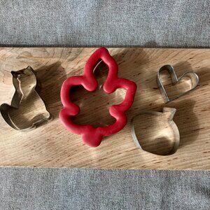 Various Vintage Cookie Cutters including a Wilton Comfort- Grip